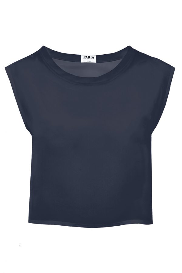 CROP geoge navy flat